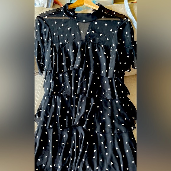 Black Dress Polka Dot Kate Spade size M - Picture 1 of 2